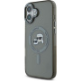 Karl Lagerfeld IML K&CH Heads Metal Frame Cover s MagSafe za iPhone 16 - siva