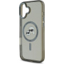 Karl Lagerfeld IML K&CH Heads Metal Frame Cover s MagSafe za iPhone 16 - siva
