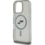 Karl Lagerfeld IML K&CH Heads Metal Frame Cover s MagSafe za iPhone 16 Pro Max - siva