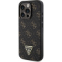 Guess 4G Triangle Metal Logo Cover za iPhone 16 Pro - crna