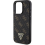 Guess 4G Triangle Metal Logo Cover za iPhone 16 Pro - crna