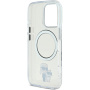 Karl Lagerfeld IML Karl and Choupette maska s MagSafe za iPhone 16 Pro - prozirna