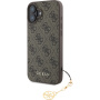 Guess 4G Charms maska za iPhone 16 - smeđa