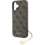 Guess 4G Charms maska za iPhone 16 - smeđa