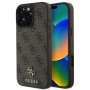 Guess 4G mala metalna maska s logotipom MagSafe za iPhone 16 Pro Max - smeđa