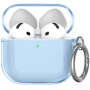 Prozirna futrola s karabinerom za AirPods 4 / 5 - plava