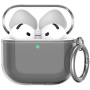 Prozirna maskica s karabinerom za AirPods 4 / 5 - siva