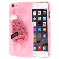 Plišana zaštitna maskica / futrola za Apple iPhone 6S / 6 - ružičasta