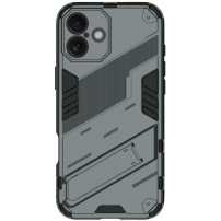 Izdržljiva zaštitna maska sa postoljem za iPhone 16 Plus - siva
