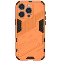 Izdržljiva zaštitna maska sa postoljem za iPhone 16 Pro - narančasta