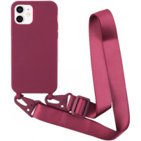 Mat maska sa podesivom trakom za iPhone 11 - bordo