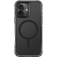 UNIQ Maska Combat MagClick s okvirom u boji i MagSafe za iPhone 16 - crna