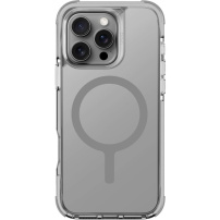 UNIQ Combat MagClick maska s okvirom u boji i MagSafe za iPhone 16 Pro - siva