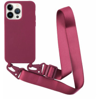 Mat maska sa podesivom trakom za iPhone 13 Pro Max - bordo