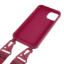 Matirana maska s podesivim remenom za iPhone 13 / 14 - bordo