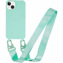 Matna maska s podesivim remenom za iPhone 13 / 14 - tirkizna