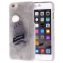 Plišana zaštitna maskica / futrola za Apple iPhone 6S / 6 - siva