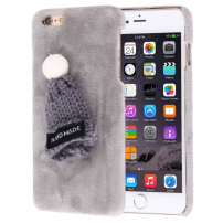 Plišana zaštitna maskica / futrola za Apple iPhone 6S / 6 - siva