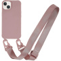 Mat maska sa podesivom trakom za iPhone 15 - old pink