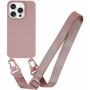 Mat maska s podesivim remenom za iPhone 16 Pro - old pink