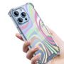 Maska s apstraktnim uzorkom valova i ojačanim uglovima za iPhone 16 Pro - zelena