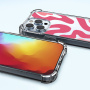 Maska s apstraktnim uzorkom valova i ojačanim uglovima za iPhone 16 Pro - zelena
