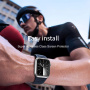 Wiwu kaljeno staklo s metalnim okvirom za Apple sat 45mm - crni