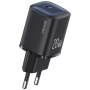 USAMS CC248 brzi punjač adapter s USB-C priključkom - 20W - crni