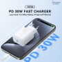 JOYROOM JR-TCF24 set brzog punjača adaptera s USB-C priključkom i USB-C na USB-C kabel - 30W - 1 m - bijeli