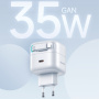 USAMS US-CC209 set adaptera s USB-C priključkom i uvlačivog Lightning kabela - 35W - crna