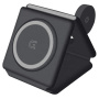 W-126 3-u-1 sklopivi bežični punjač za iPhone / Apple Watch / AirPods - 15W - crni