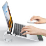 M8 aluminijski stalak sa silikonskim naslonom za zglob za MacBook - srebrni