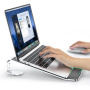 M8 aluminijski stalak sa silikonskim naslonom za zglob za MacBook - srebrni