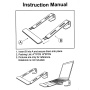 M8 aluminijski stalak sa silikonskim naslonom za zglob za MacBook - srebrni