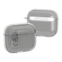 Prozirna maskica sa zatvaranjem i karabinerom za AirPods 4 / 5 - siva