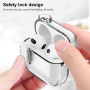 Prozirna maskica sa zatvaranjem i karabinerom za AirPods 4 / 5 - siva