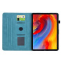 Futrola s utorima za kartice i cvjetnim motivom za iPad 10.9" (2022) / 11" (2025) - tirkiz
