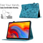 Futrola s utorom za karticu i cvjetnim uzorkom za iPad mini 1 / 2 / 3 / 4 / 5 - tirkizno