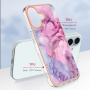 Zaštitna maska Marble za iPhone 16 - rozo ljubičasta