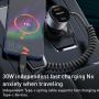 Yesido Y57 set auto punjača s USB-C / USB-A priključcima i Lightning kabelom - 50W - 1,2 m - crna