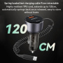 Yesido Y57 set auto punjača s USB-C / USB-A priključcima i Lightning kabelom - 50W - 1,2 m - crna