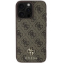 Guess 4G mala metalna maska s logotipom MagSafe za iPhone 16 Pro - smeđa