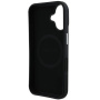 Guess Grained Triangle Logo Cover sa MagSafe za iPhone 16 - crna