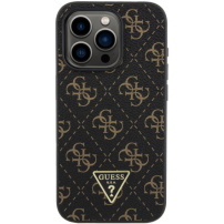 Guess 4G Triangle Metal Logo Cover za iPhone 16 Pro - crna