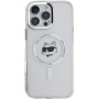 Karl Lagerfeld IML Choupette Head Metal Frame Cover s MagSafe za iPhone 16 Pro - prozirna