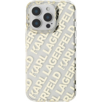 Karl Lagerfeld IML Electroplated Repeated Logo maska za iPhone 16 Pro - zlatna