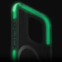 UNIQ Combat Luminous MagClick Case s okvirom koji svijetli u tami i MagSafe za iPhone 16 Pro Max - prozirna