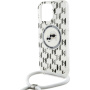 Karl Lagerfeld IML Monogram K&CH Heads Case s uzicom i MagSafe za iPhone 16 Pro Max - prozirna