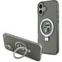 Karl Lagerfeld Ringstand Karl and Choupette flip cover i MagSafe za iPhone 16 Plus - sivi