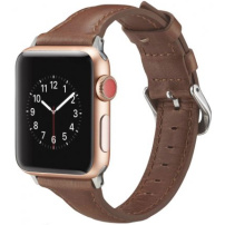 Elegantni remen od umjetne kože za Apple Watch 42mm / 41mm / 40mm / 38mm - tamno smeđa